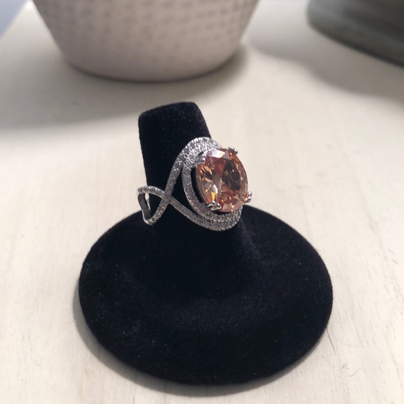 NWT Beautiful Citrine 925 Silver Ring - Picture 5 of 6